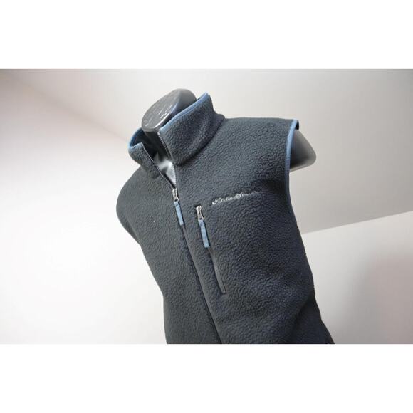 Eddie Bauer Fleece Winter Sherpa Vest Jacket Full Zip Mens Sz LT Large TALL - Picture 1 of 10